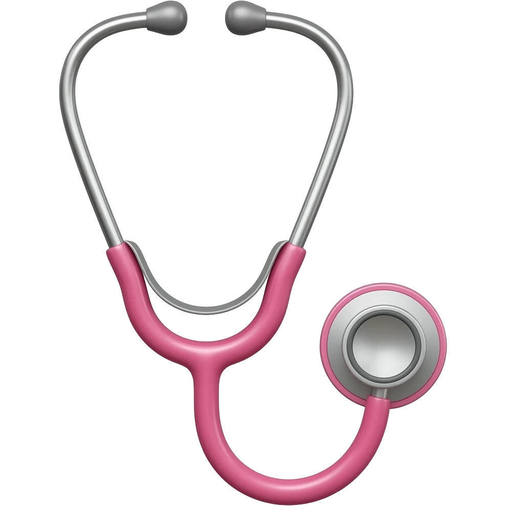 Pink stethoscope emoji