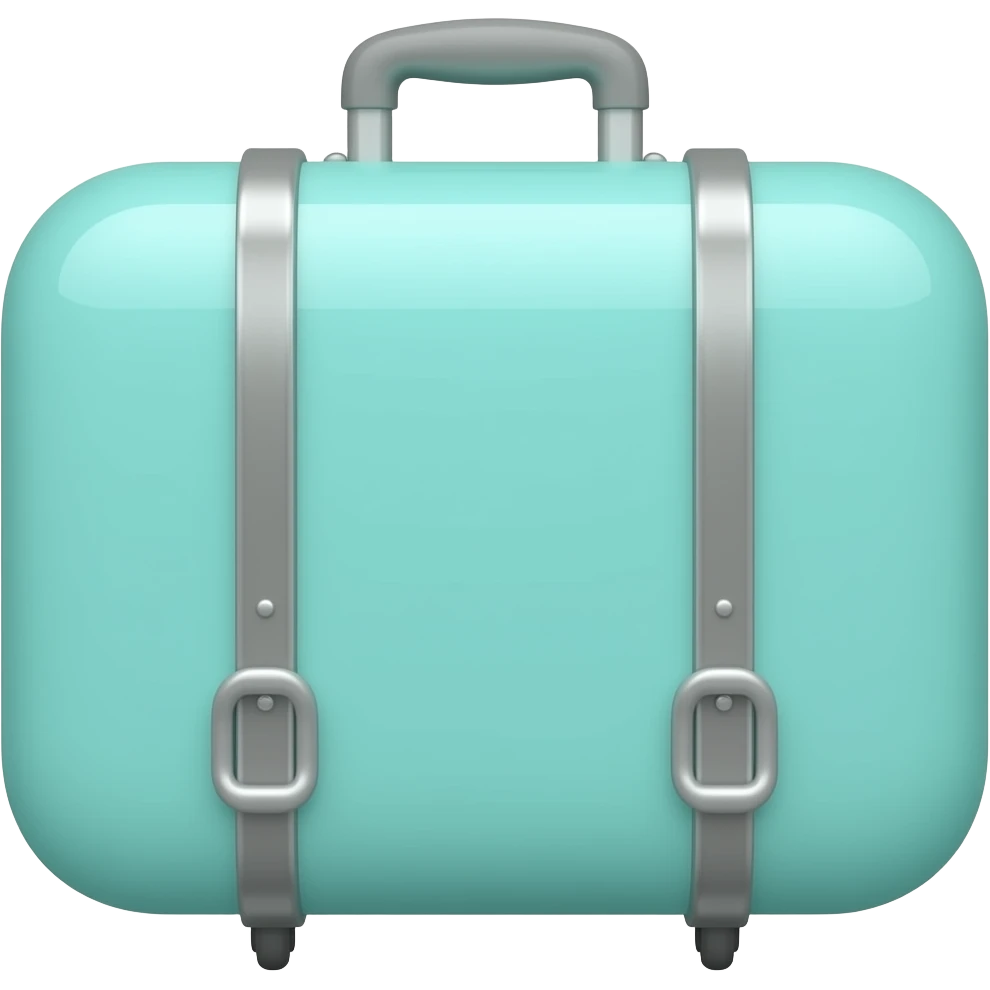 a ligth blue-green lugage emoji