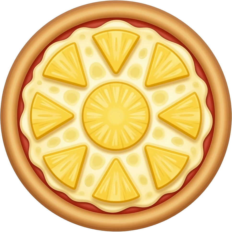 अनानास पिज्जा। emoji