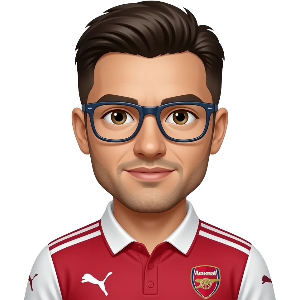 The arsenal player wear spectical emoji
