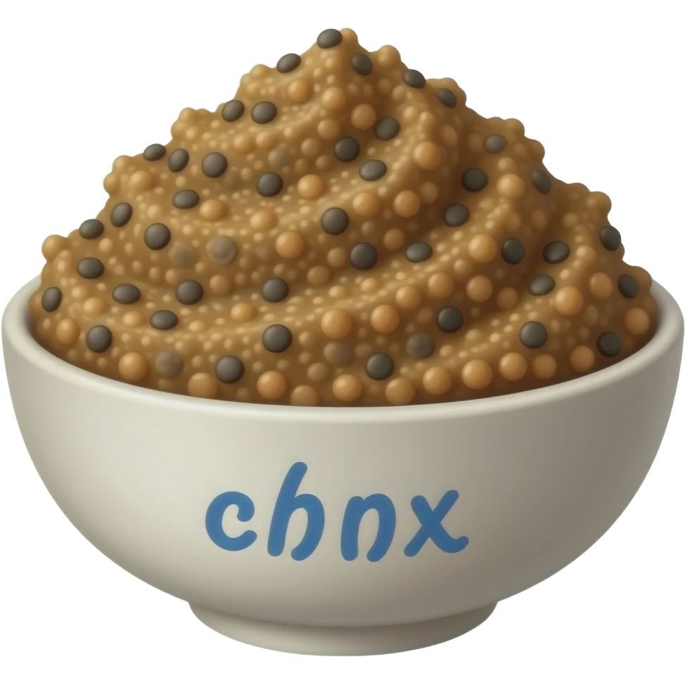 קציצה מעדשים שחורות וחומות emoji