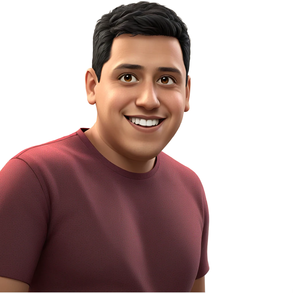 smiling boy in red shirt emoji