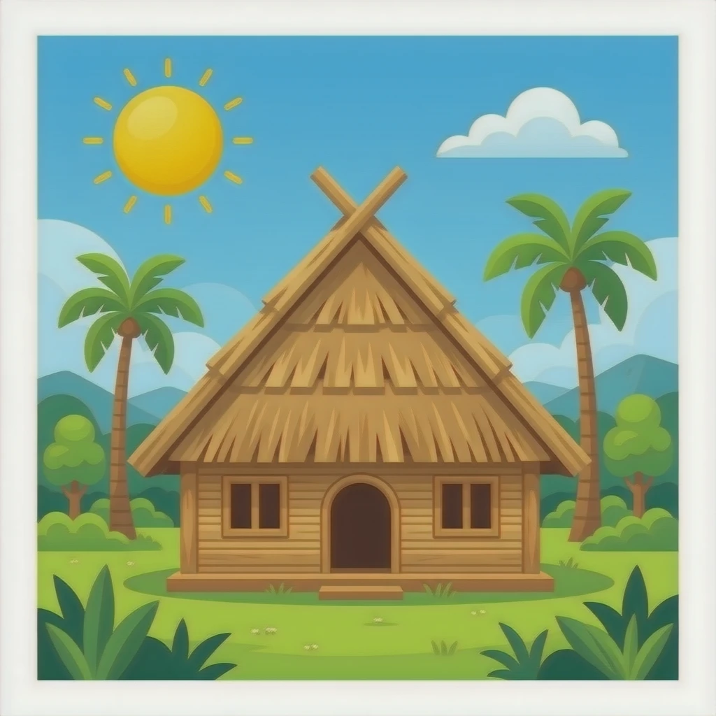 un casa de la tribu embera drua emoji