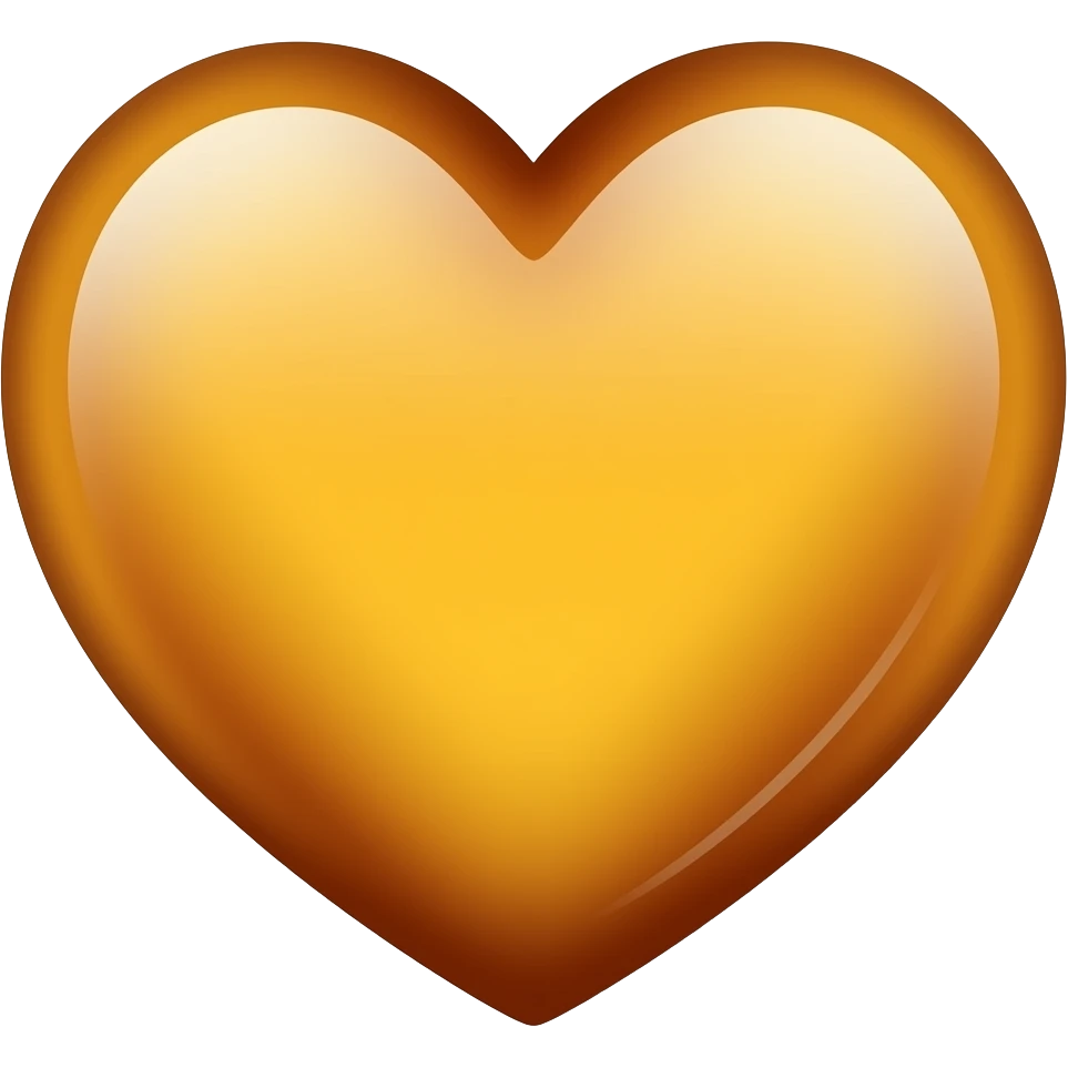 Amber heart emoji emoji