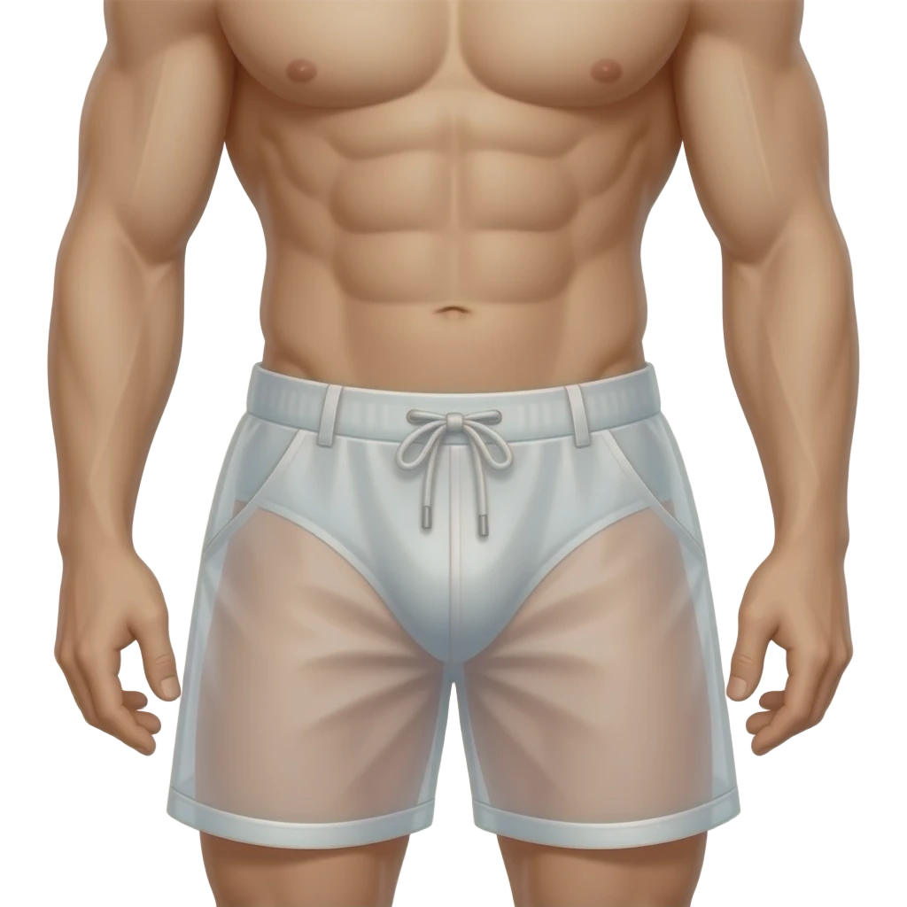 Men in see through shorts emoji