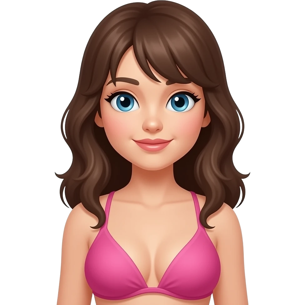 Woman pink nipples emoji