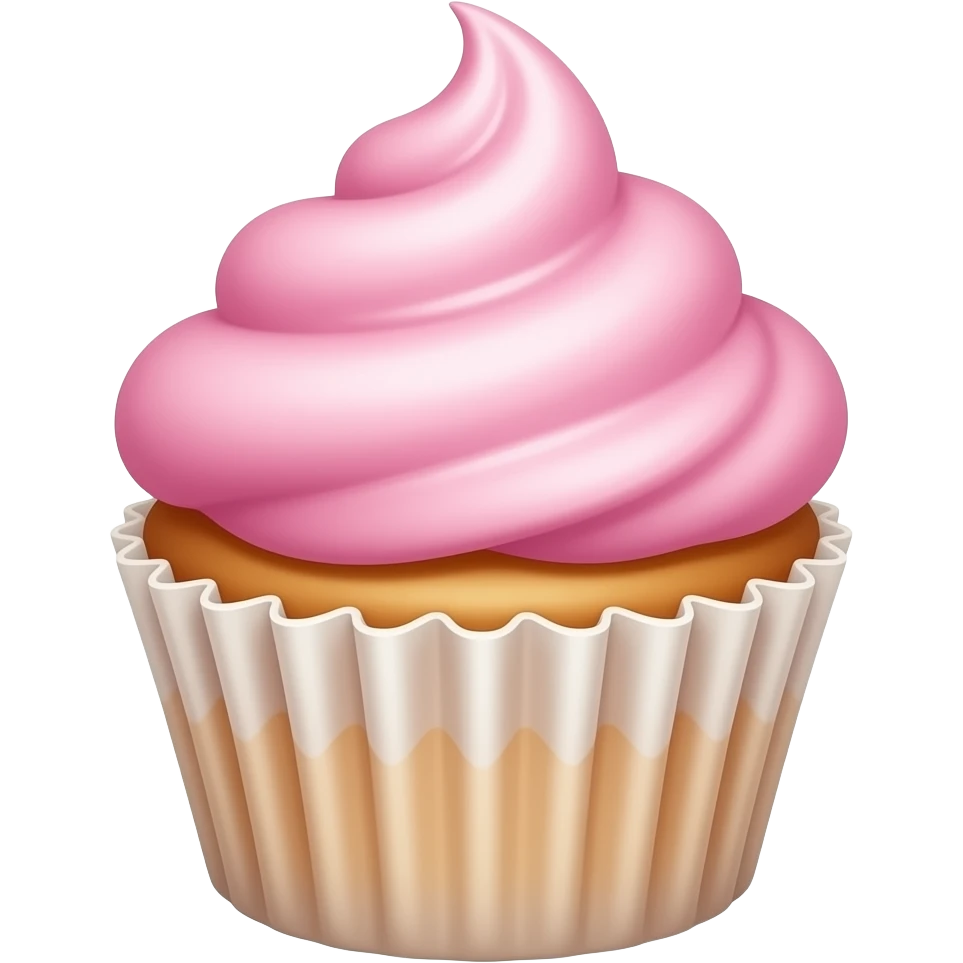 Cupcake with pink icing emoji