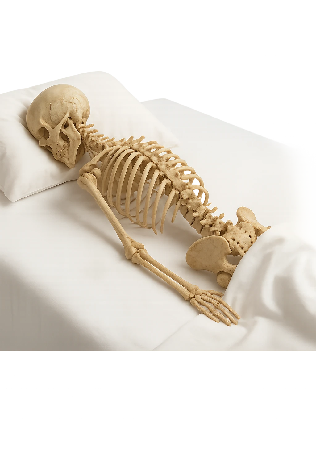 spina dorsale anatomica realistica dorme in un letto emoji