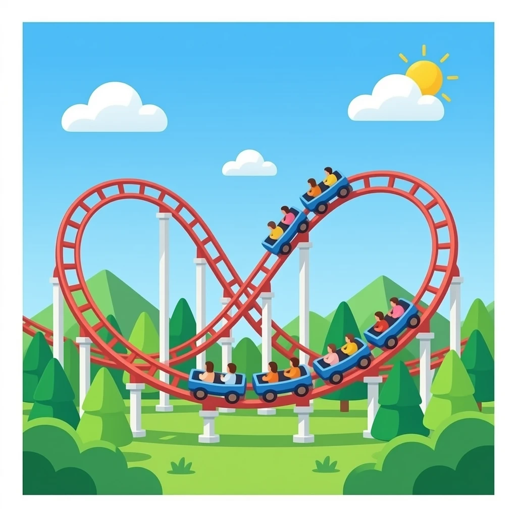 Un roller coaster emoji