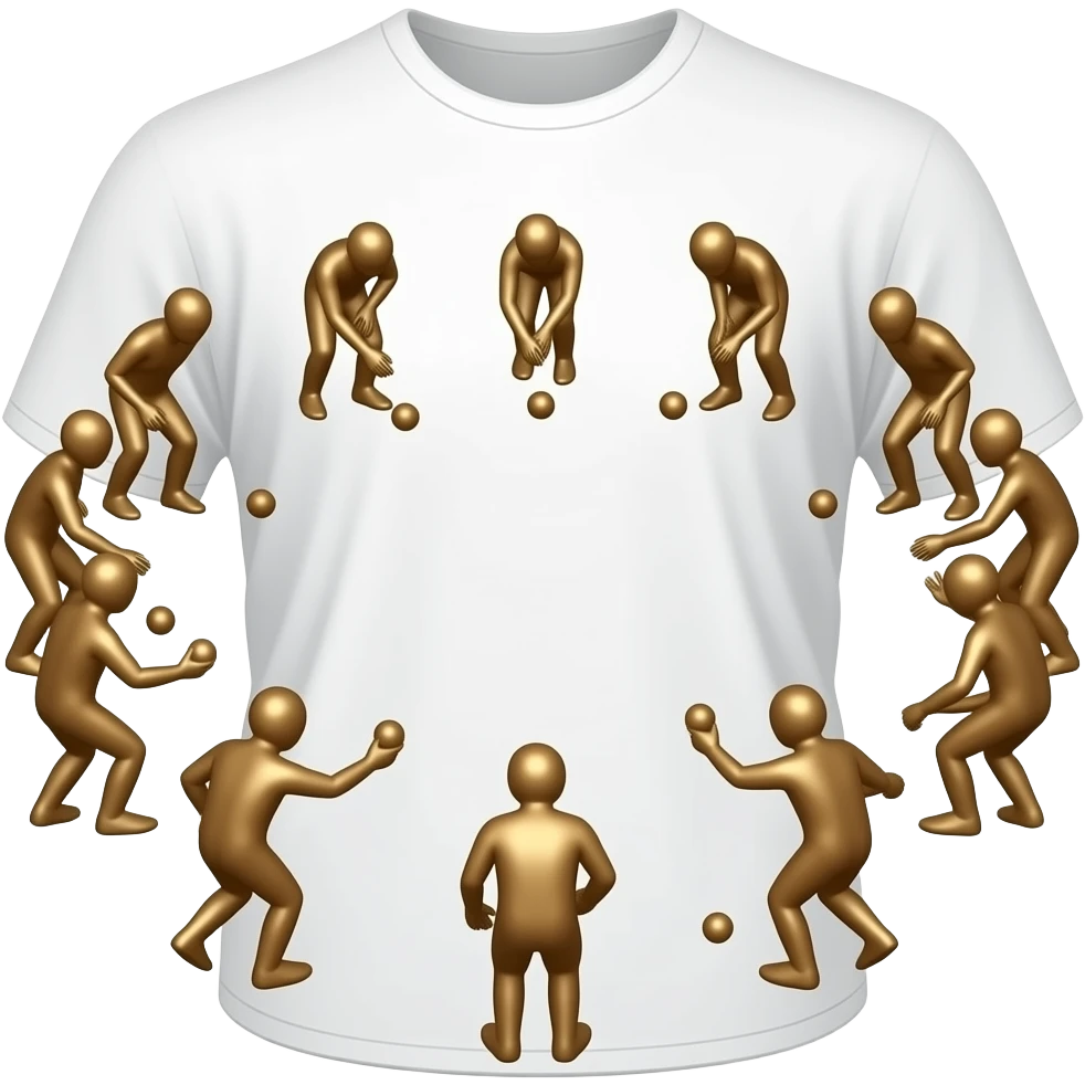 T-shirt cercle des bras de bronze petanque emoji