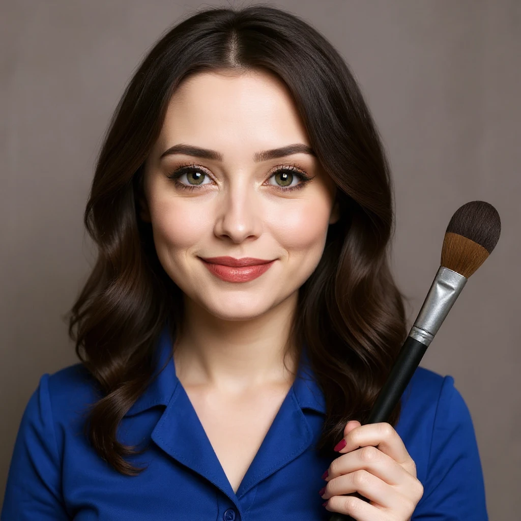 turn this emoji of Kat Dennings into a realistic photo emoji