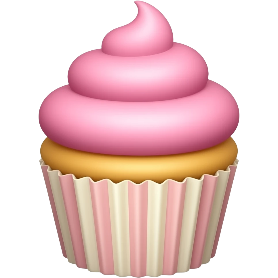 Cupcake with pink icing emoji