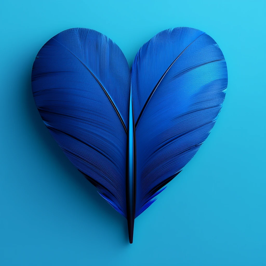 heart with a feather texture emoji