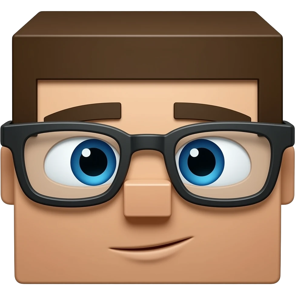 Kacamata minecraft emoji
