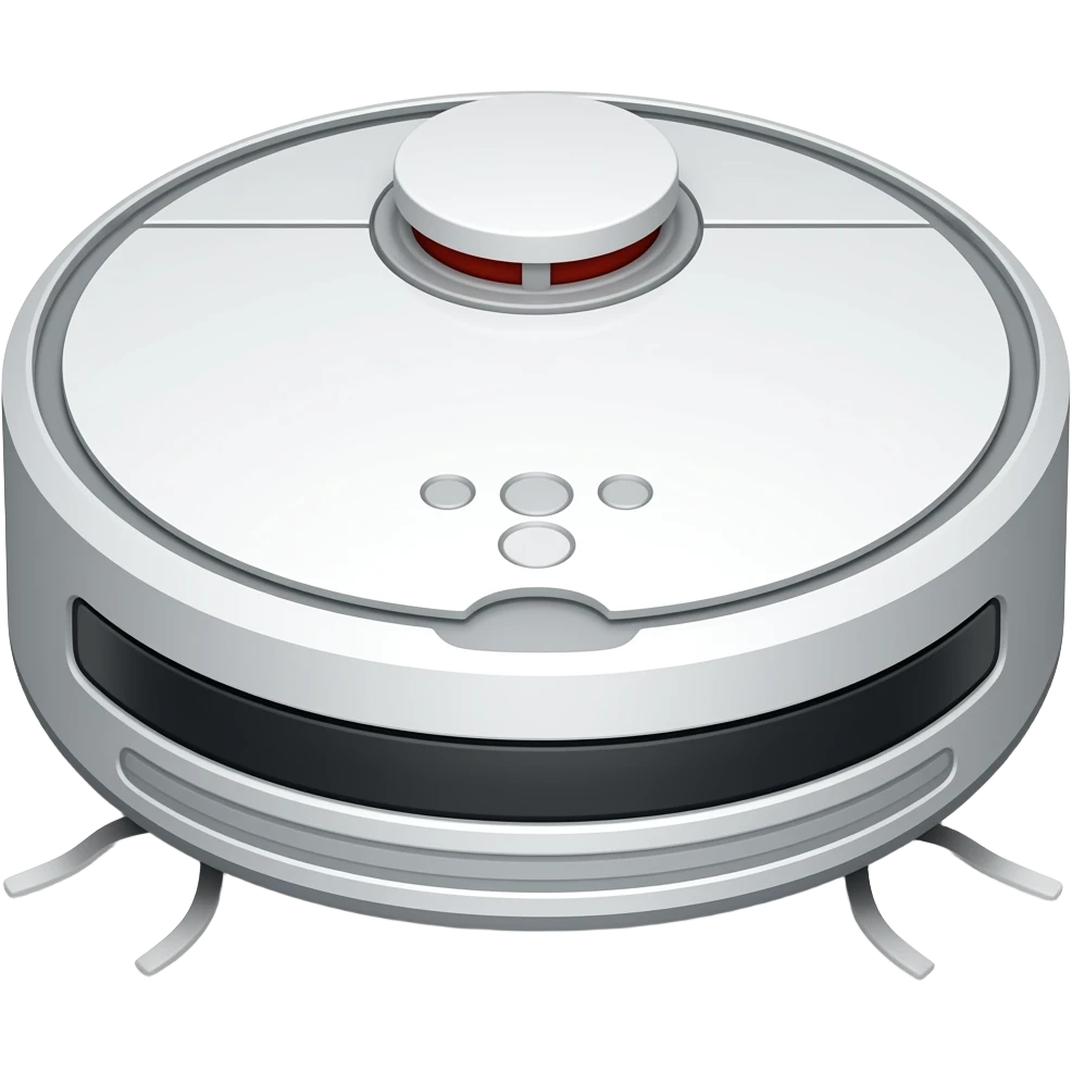 Flat and simplified robot vacuum cleaner emoji