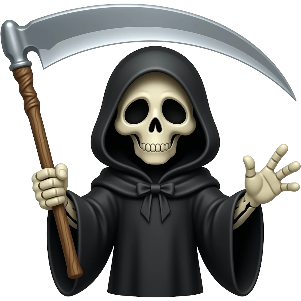 Grim reaper swinging schythe emoji