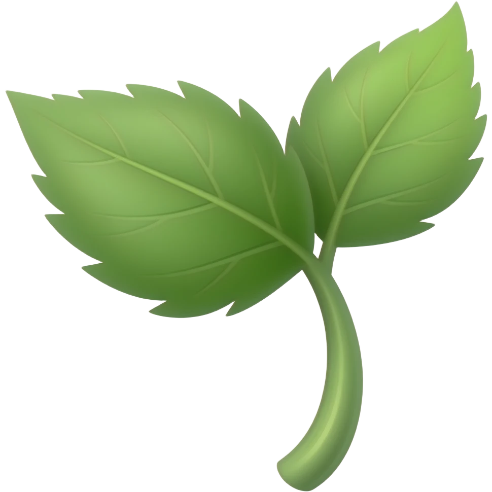 Росток с одним листочком сделанный из нитки emoji