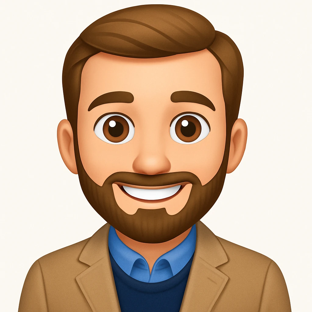 turn the second man in emoji style of the 1st image, match the facial features and match dressing style of the 2nd image emoji