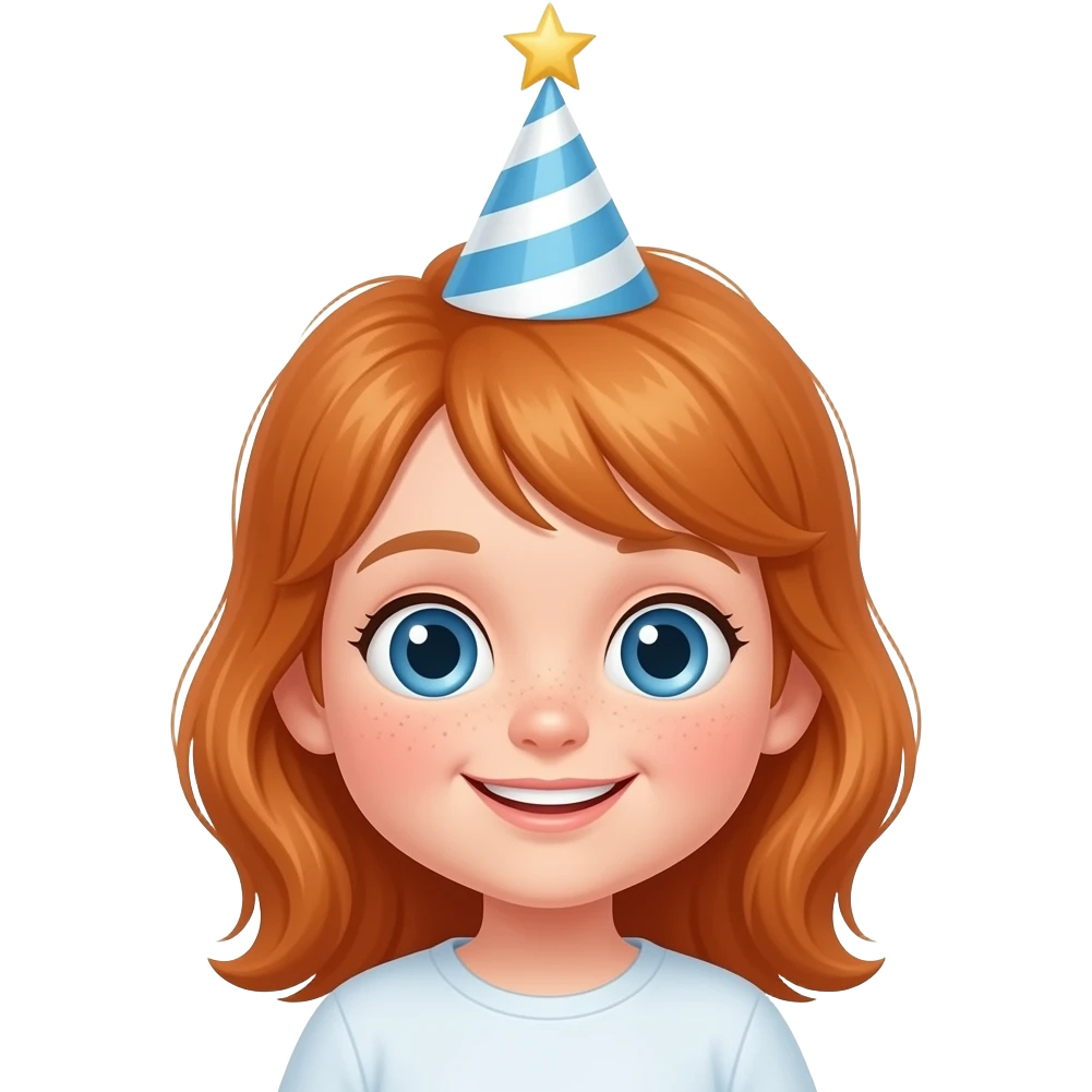 RED HAIR BLUE EYES 7 TH BIRTHDAY PARTY emoji
