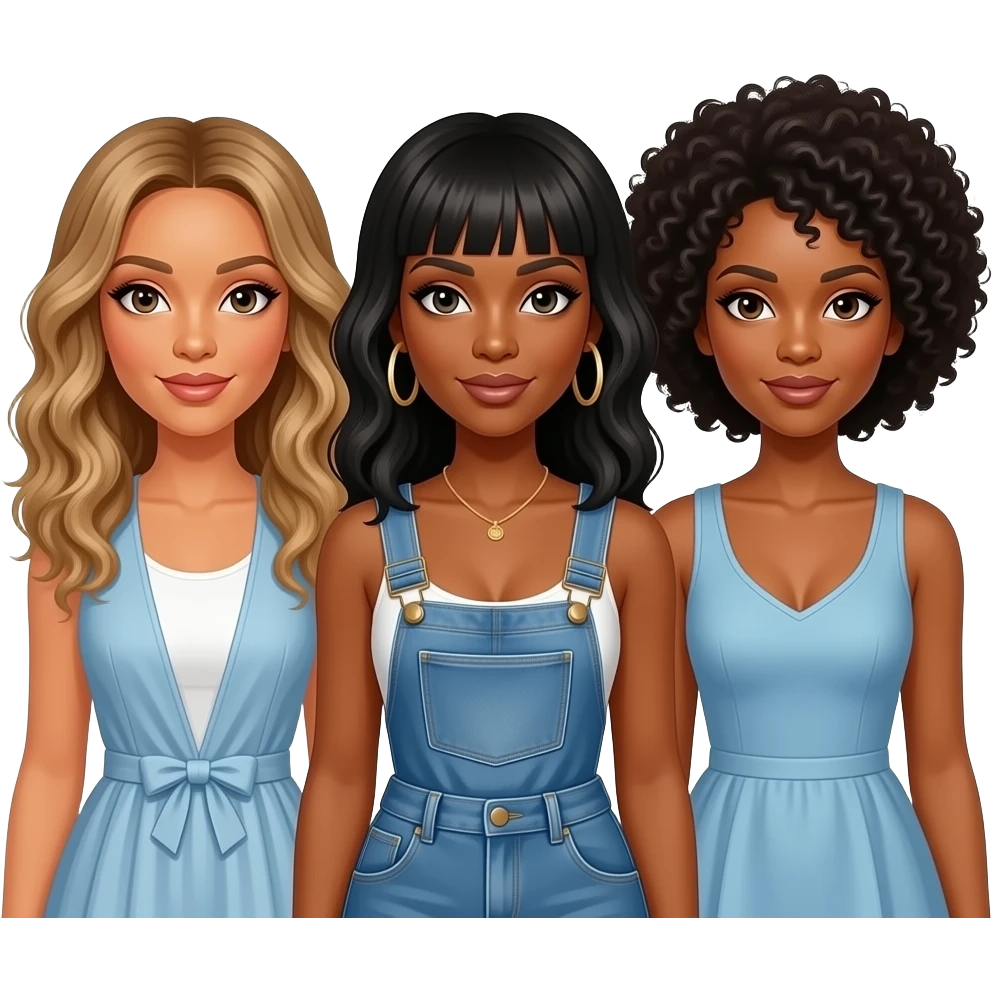 Beyonce, Kelly Rowland and Tenitra Michelle Williams emoji