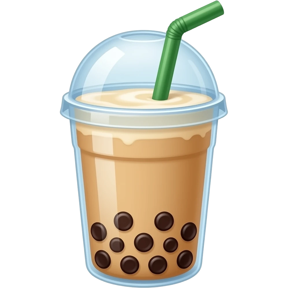 Taro milk tea bubble tea emoji