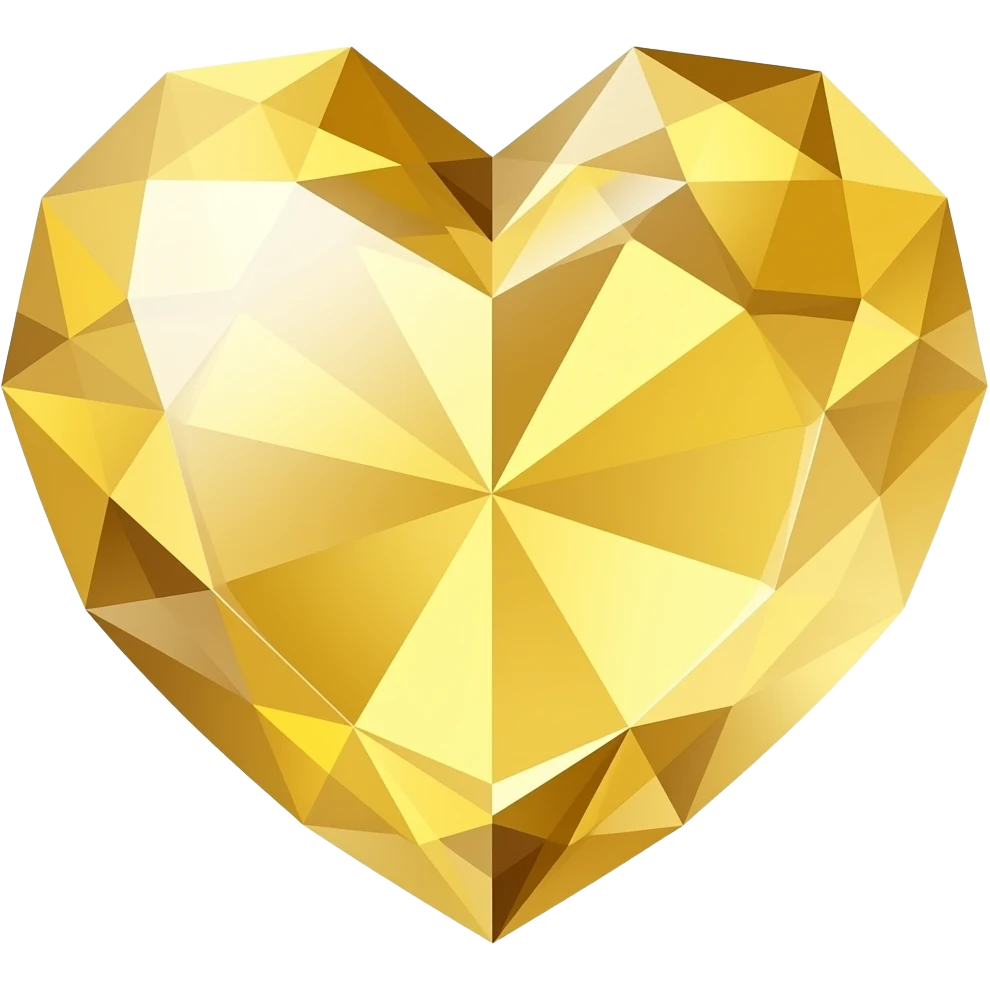 yellow crystal heart emoji