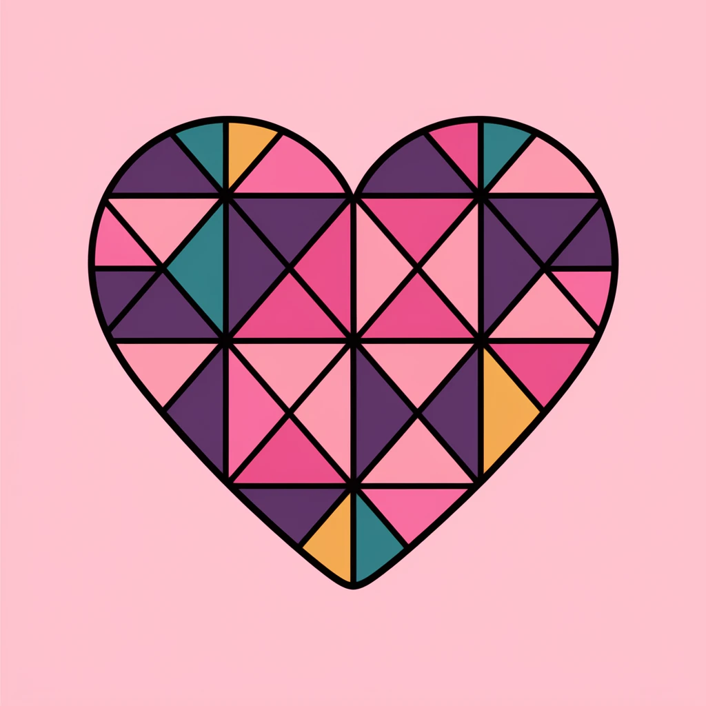 heart with a geometric pattern emoji