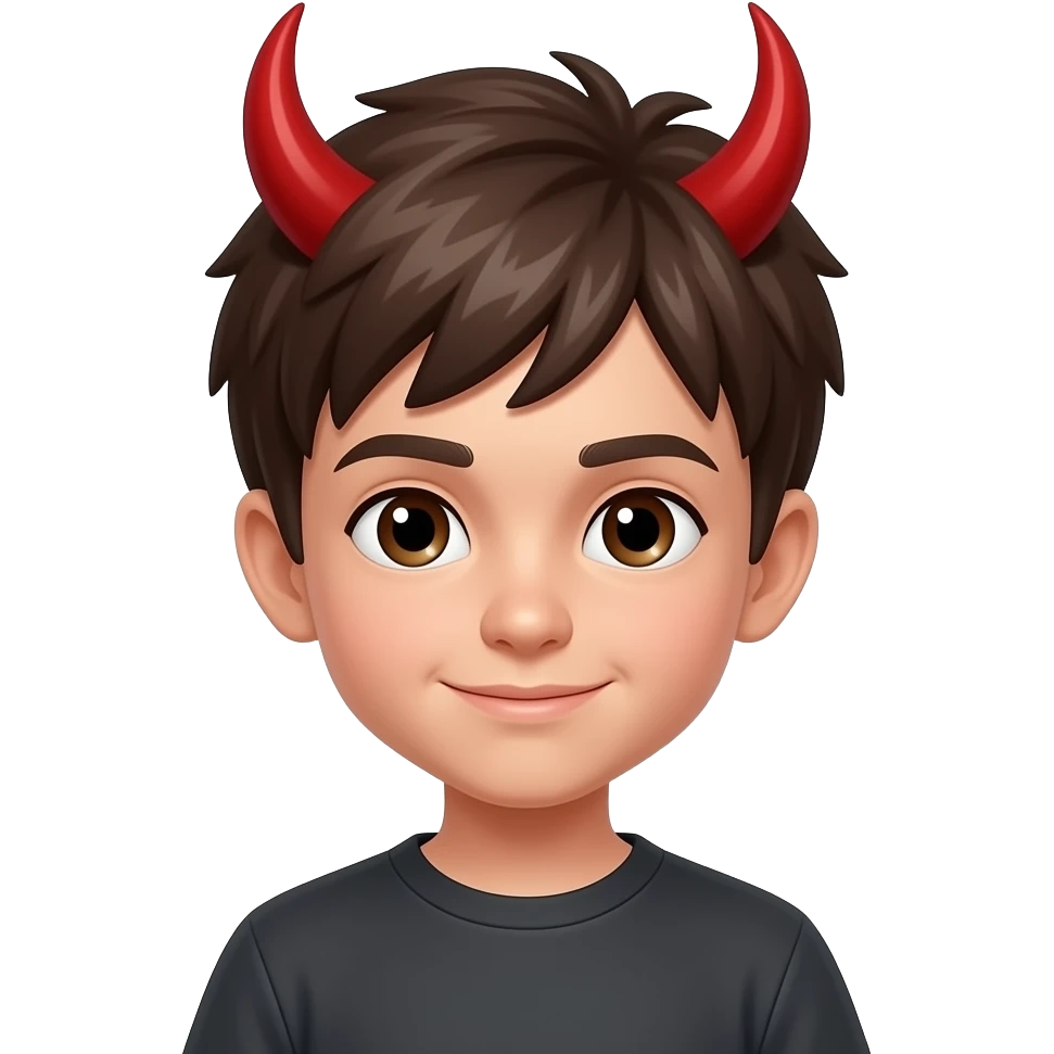 kluk s rohy jako čert 1 emoji