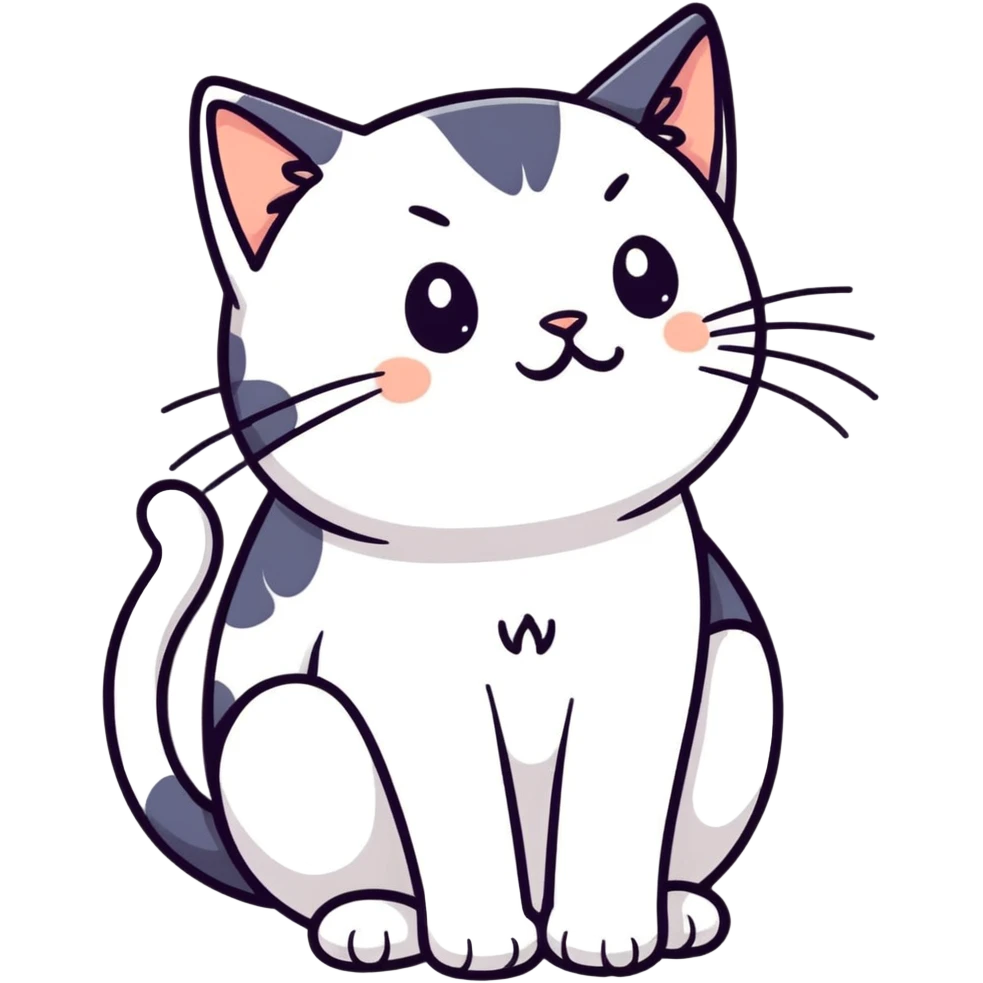 cat Scrunching face up  emoji