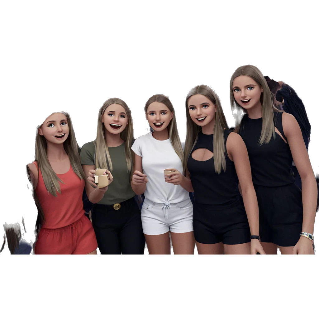 girls having fun together emoji