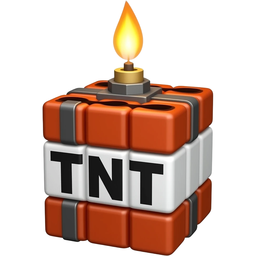 tnt with a lit fuze emoji