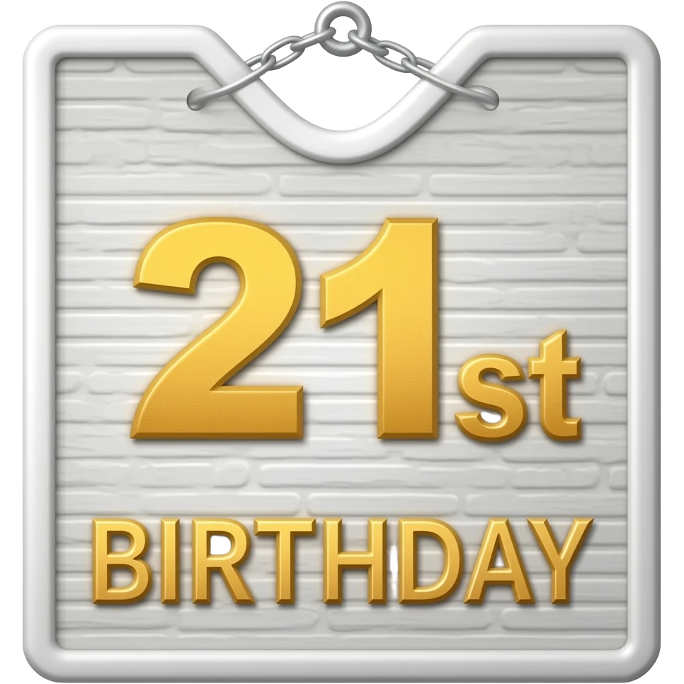 Anna's 21st  birthday  sign emoji