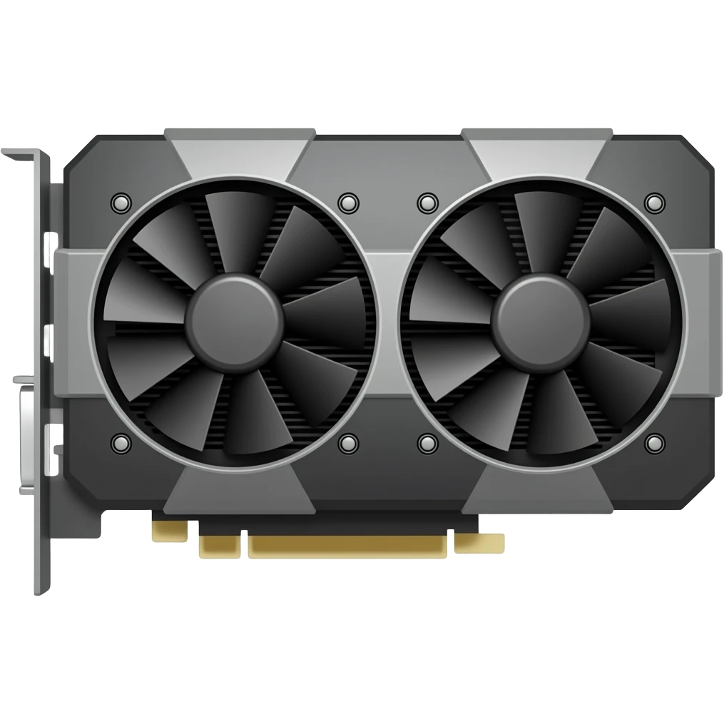 high-end GPU 3d rectangular video card two coolers emoji