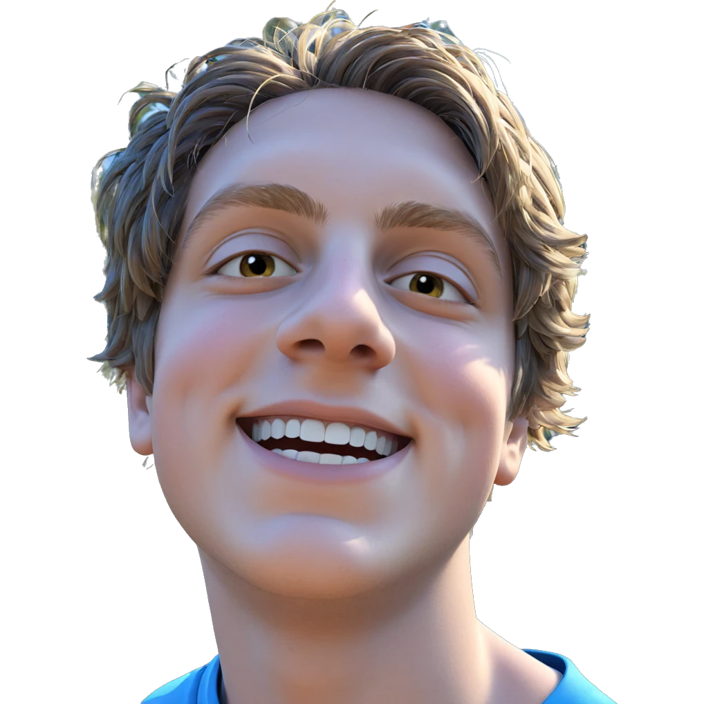 smiling boy outdoors portrait emoji