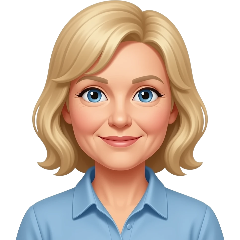 Female blonde caucasian seventy five years old emoji