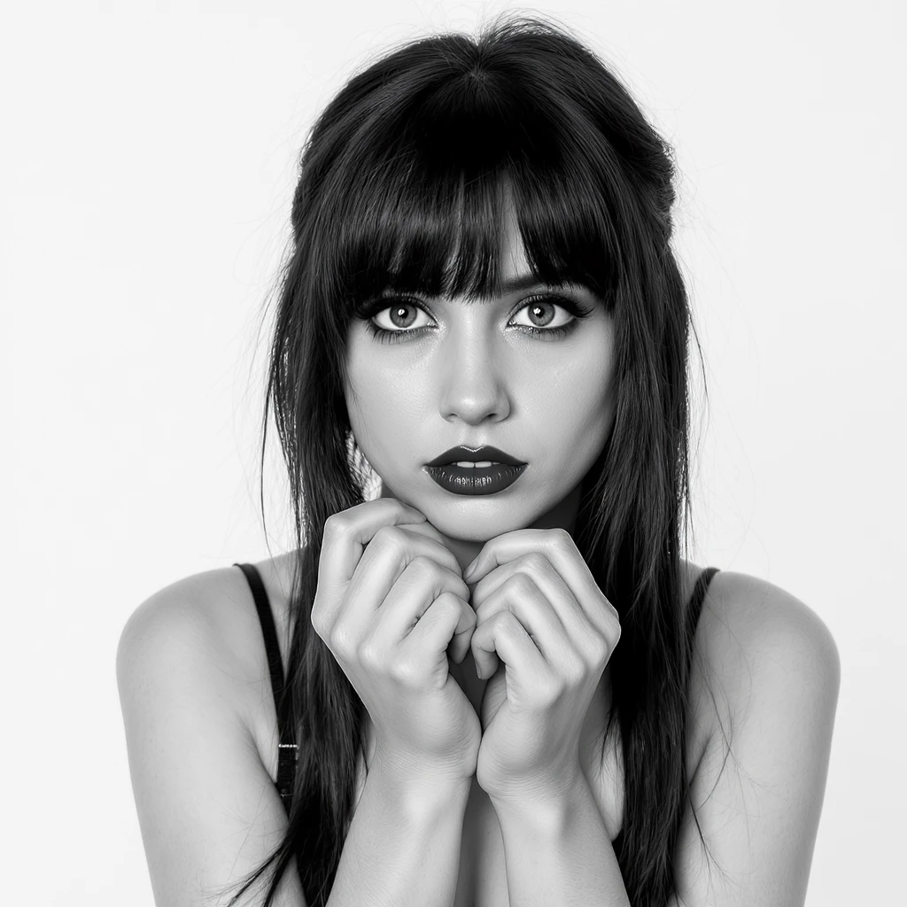 emo heart, black and white dslr photography style emoji