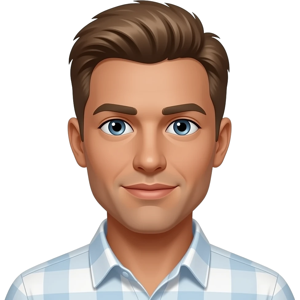 Mavi gri arası gözlü açık kumral açık tenli erkek emoji