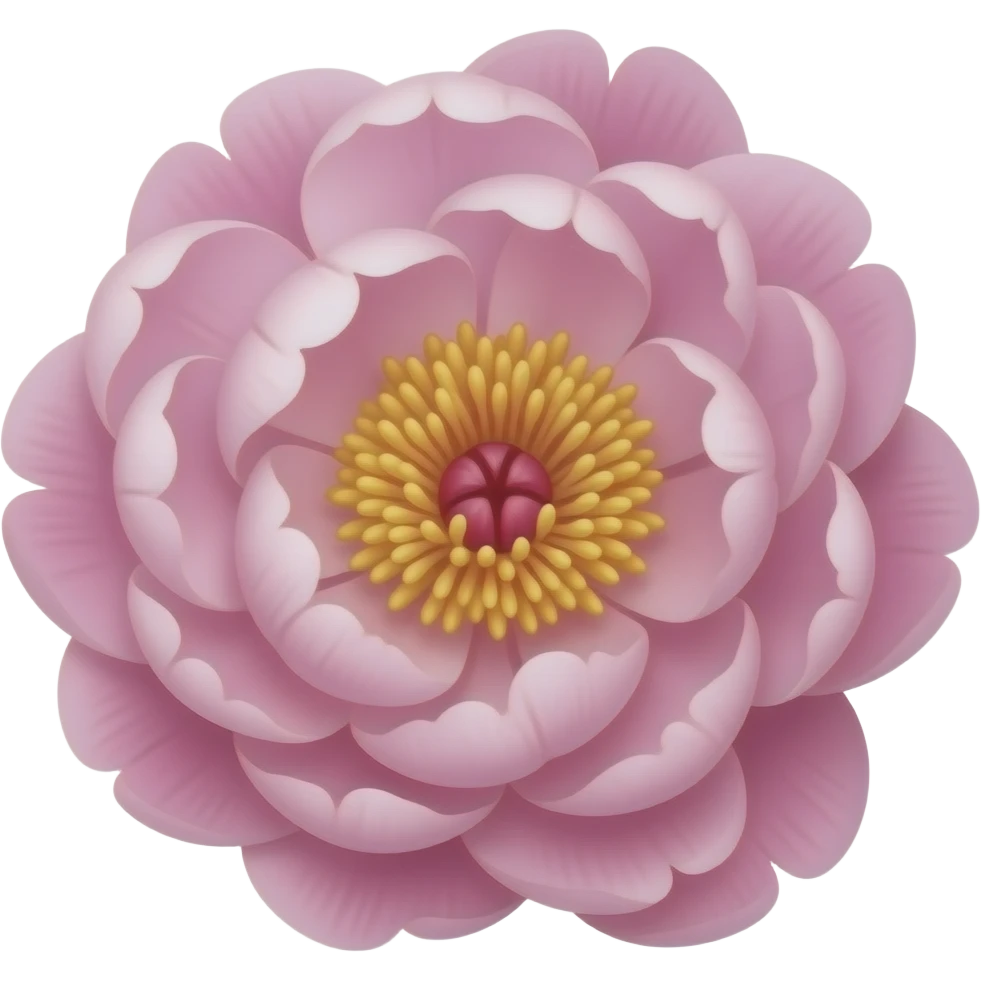 Beautiful peony blossomed emoji
