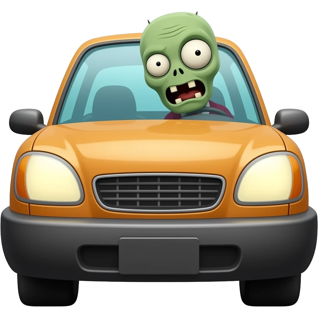 Zombie car emoji