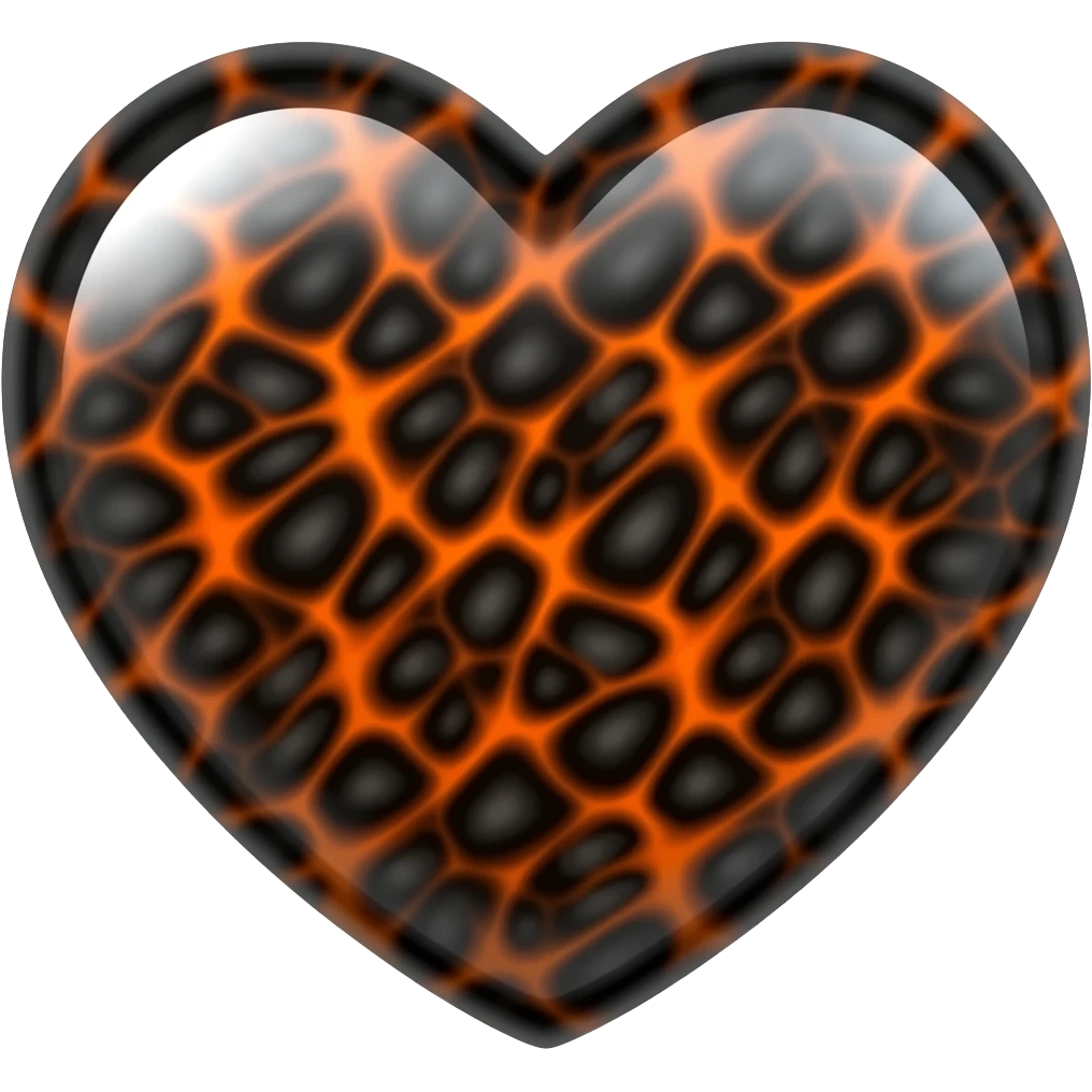 black fire opal stone heart emoji