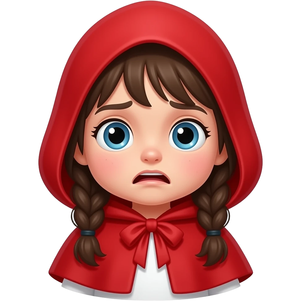 caperucita asustada pero que este de pie emoji