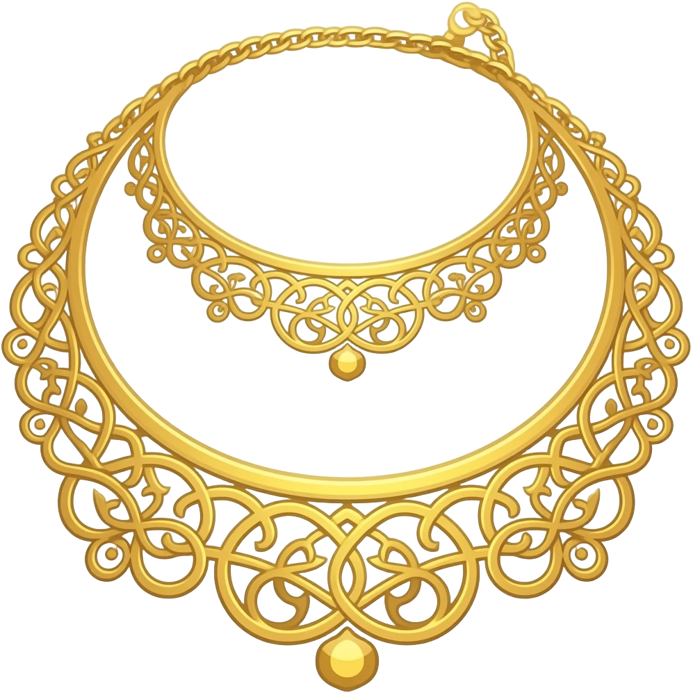 Gold necklaces emoji