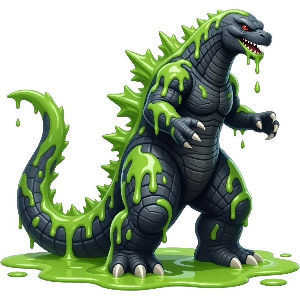 Create a toxic his body toxic liquid godzilla  more  toxic liquid emoji