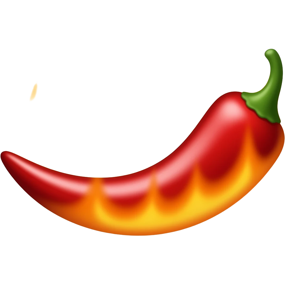 A burning pepper, representing the nigerian word pepper dem emoji