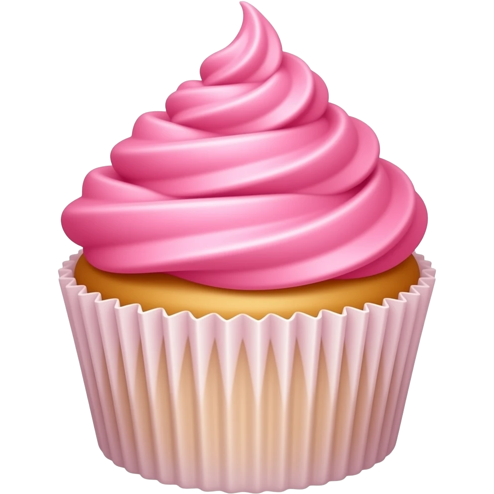 Cupcake with pink icing emoji