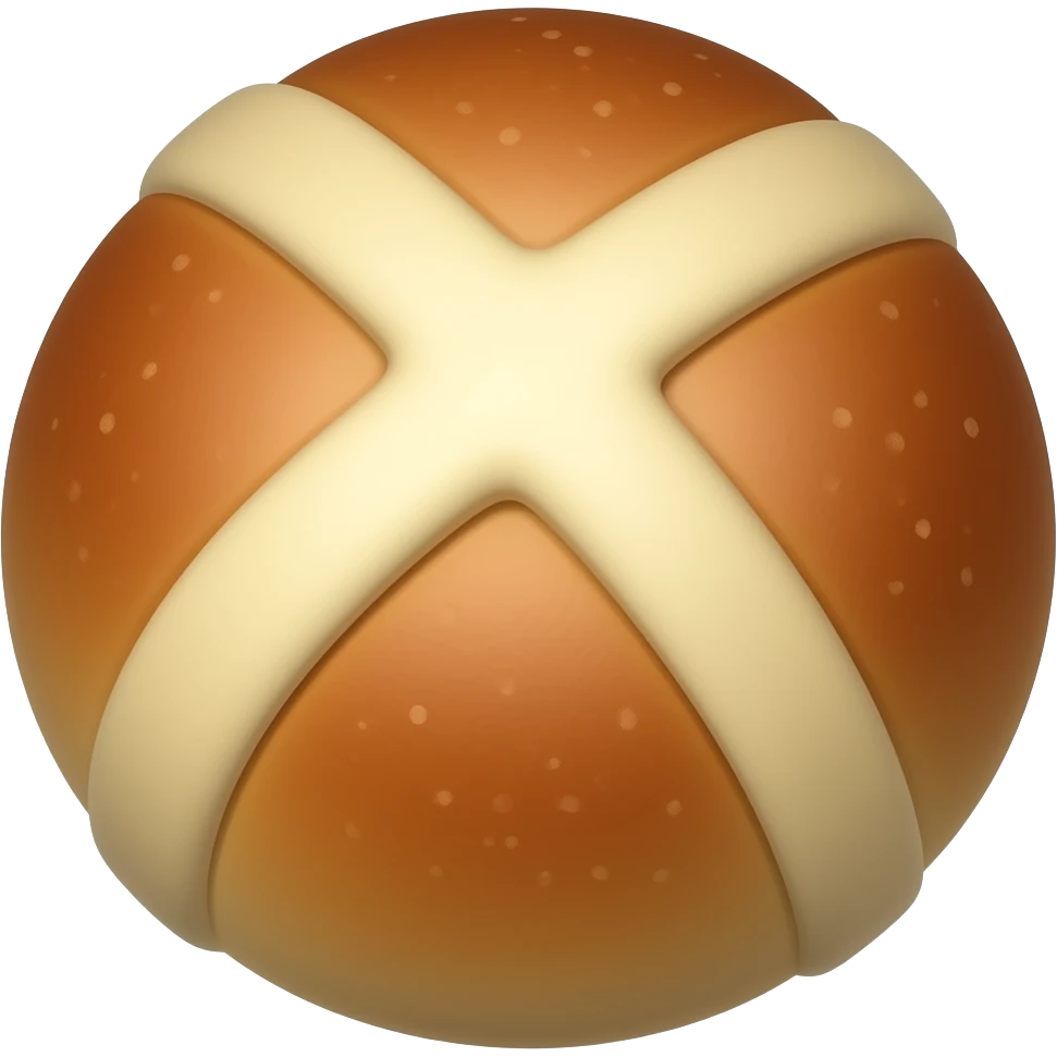 hot cross bun emoji