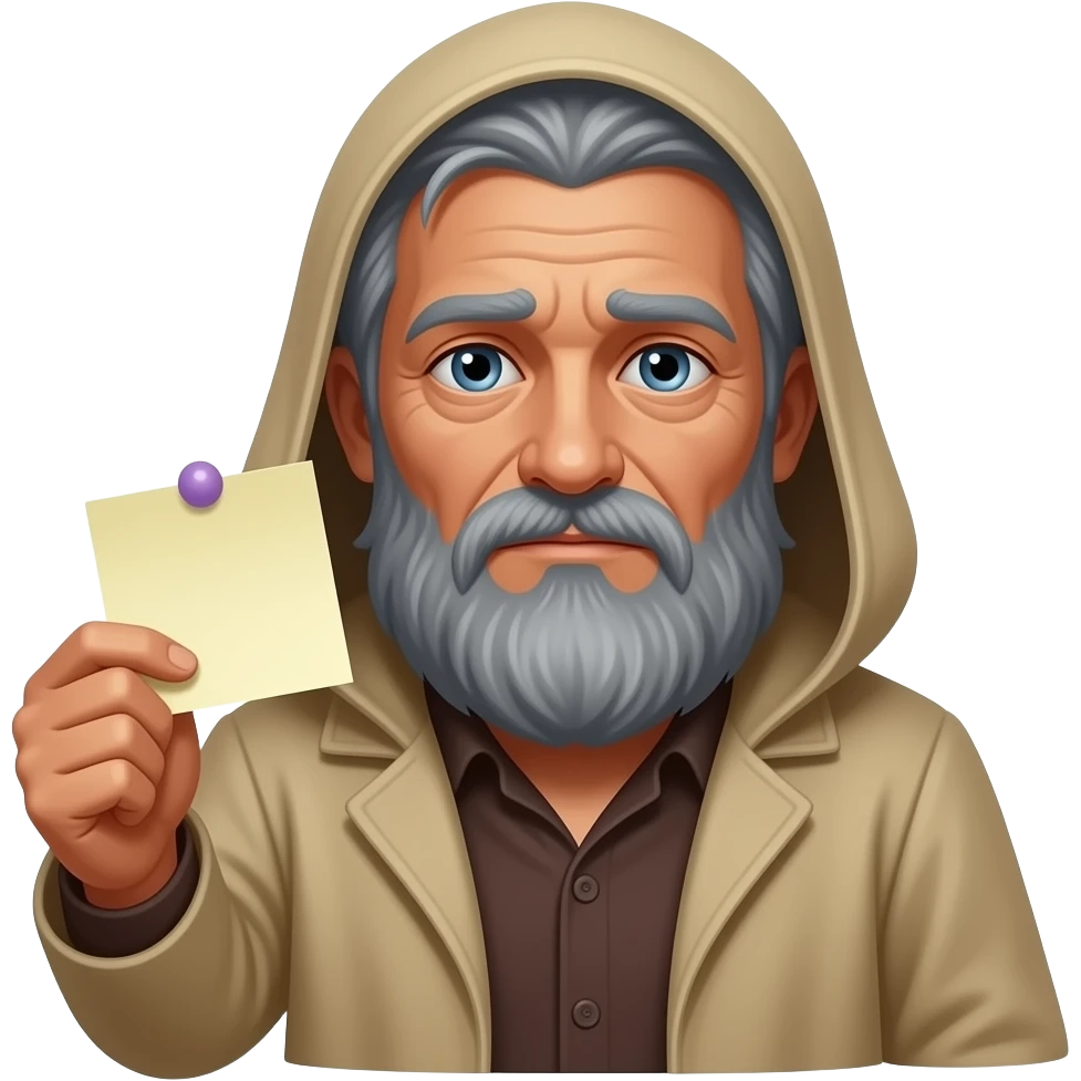 beggar Showing Notepaper emoji