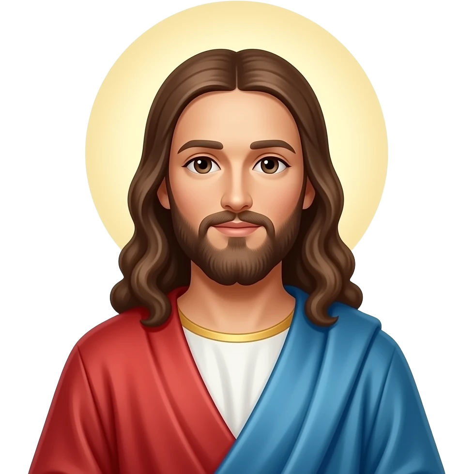 Jesus wearing a heavenly robe emoji