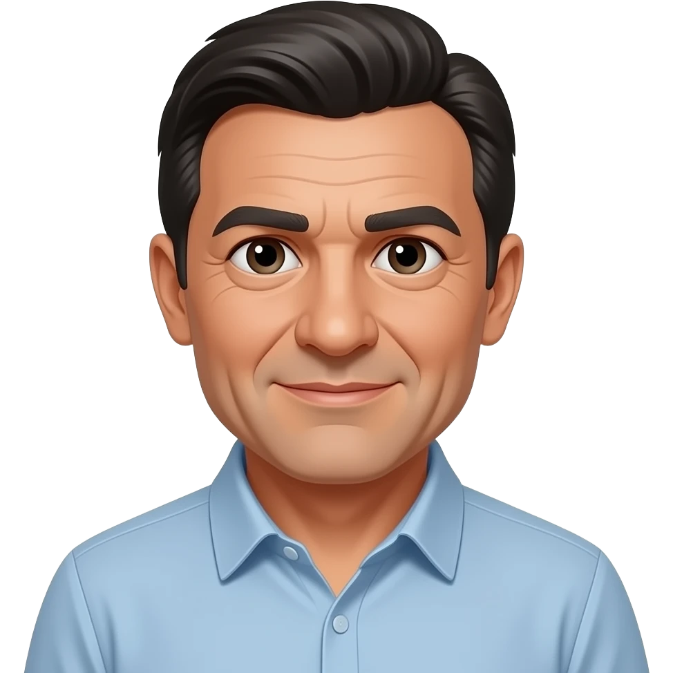 homme couleur caramel cheveux noir cheveux court italien 60 ans emoji