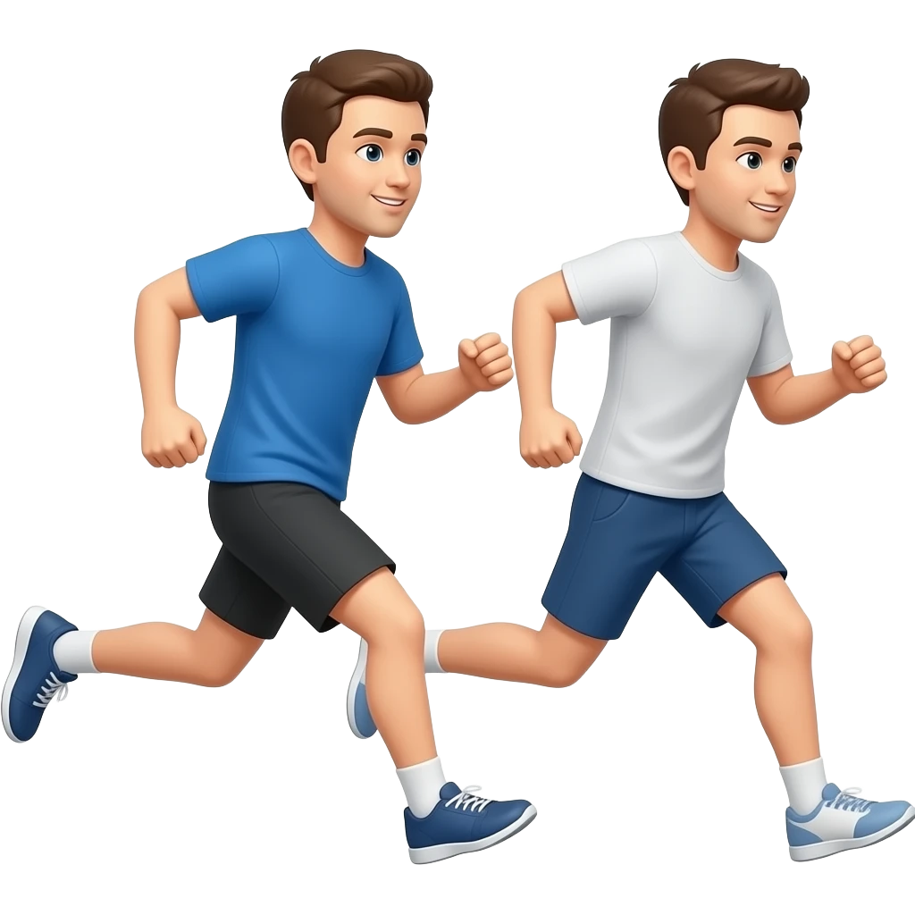 running two people in sync emoji